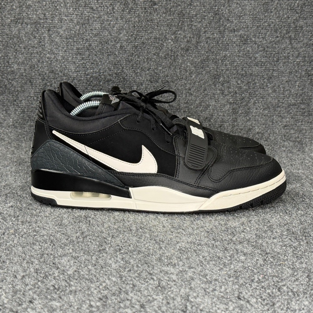 Jordan Legacy 312 Low Shoes Men's 13 Black Leather Low Lace Retro‎ Sneakers